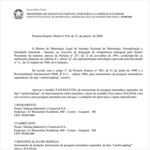 Portaria DIMEL/INMETRO 16:2009 - Situação: Prazo de validade expirado