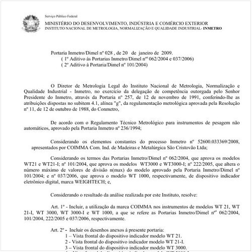 Portaria DIMEL/INMETRO 28:2009 - Situação: Revisto