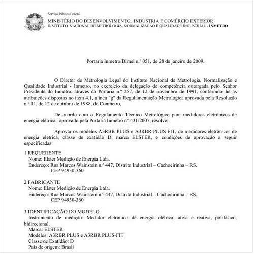 Portaria INMETRO/INMETRO 51:2009 - Situação: Revisto