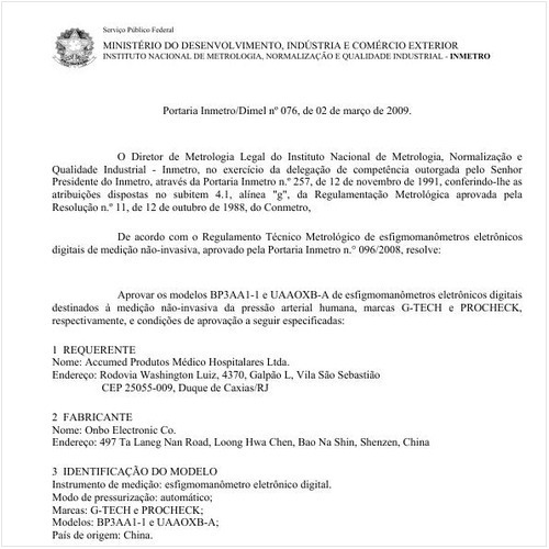 Portaria INMETRO/INMETRO 76:2009 - Situação: Revisto