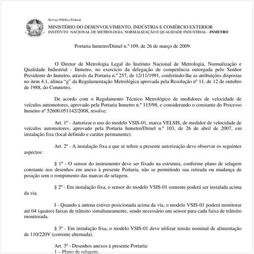 Portaria INMETRO/DIMEL 109:2009 - Situação: Revisto