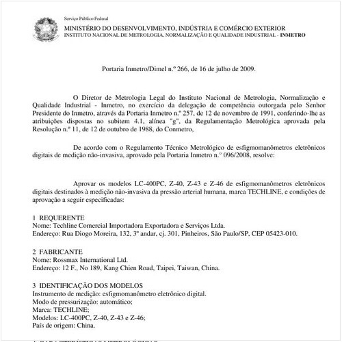 Portaria INMETRO/DIMEL 266:2009 - Situação: Revisto