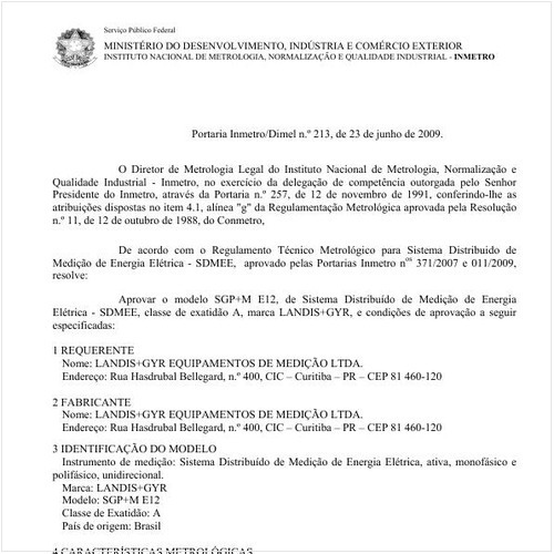 Portaria INMETRO/DIMEL 213:2009 - Situação: Revisto