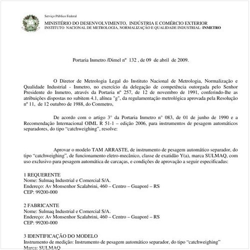Portaria DIMEL/INMETRO 132:2009 - Situação: Revogado