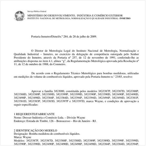 Portaria INMETRO/DIMEL 284:2009 - Situação: Revogado