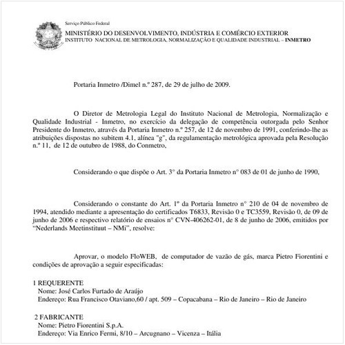 Portaria INMETRO/DIMEL 287:2009 - Situação: Revogado