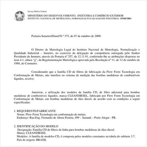Portaria INMETRO/DIMEL 375:2009 - Situação: Revogado