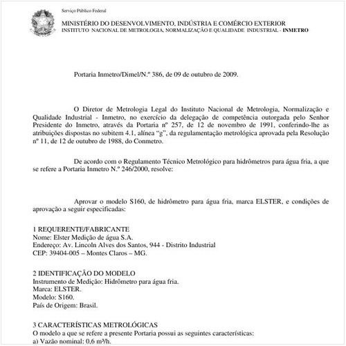 Portaria INMETRO/DIMEL 386:2009 - Situação: Revisto