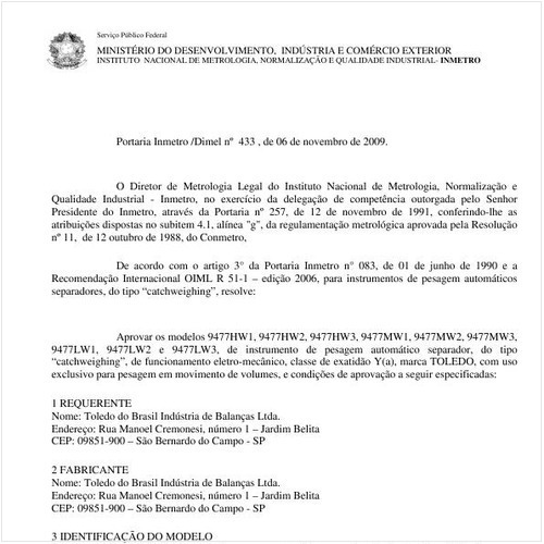 Portaria INMETRO/DIMEL 433:2009 - Situação: Revogado
