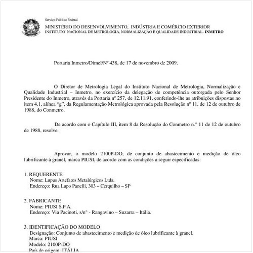 Portaria INMETRO/DIMEL 438:2009 - Situação: Revogado