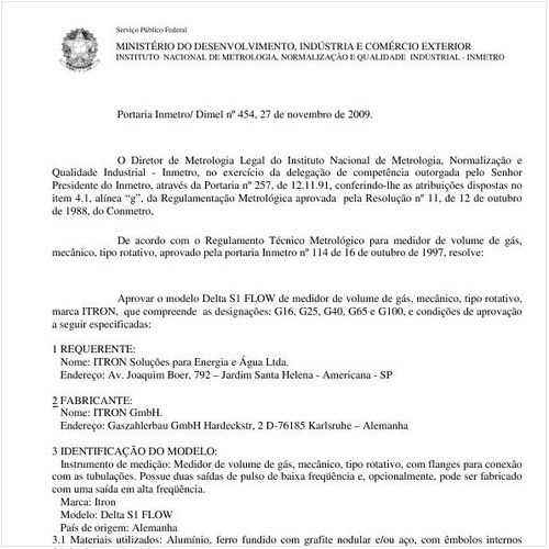 Portaria INMETRO/DIMEL 454:2009 - Situação: Revisto