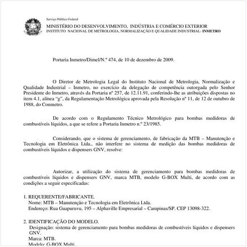 Portaria INMETRO/DIMEL 474:2009 - Situação: Revogado