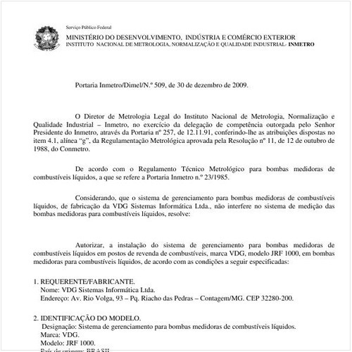 Portaria INMETRO/DIMEL 509:2009 - Situação: Revogado
