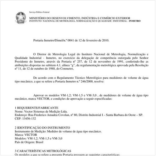 Portaria INMETRO/DIMEL 41:2010 - Situação: Revisto