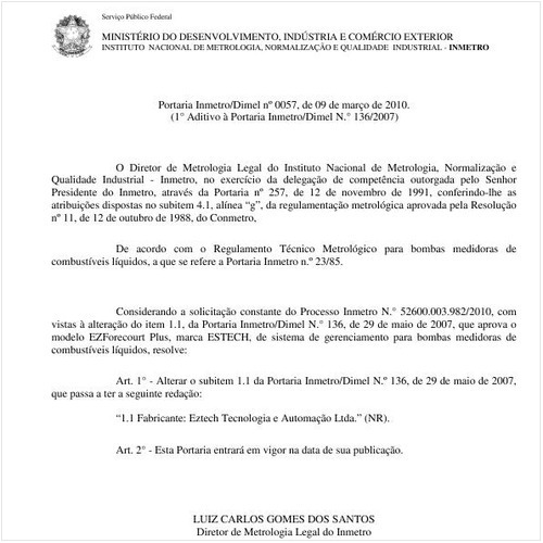 Portaria INMETRO/DIMEL 57:2010 - Situação: Revogado