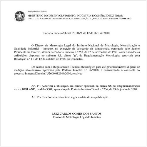Portaria INMETRO/DIMEL 79:2010 - Situação: Em vigor