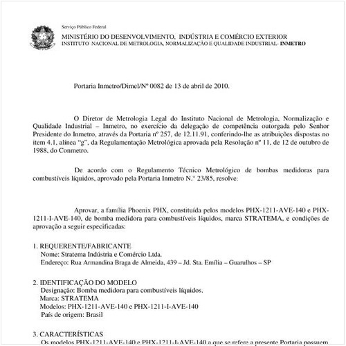 Portaria INMETRO/DIMEL 82:2010 - Situação: Revisto