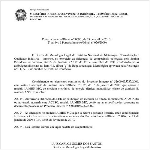 Portaria INMETRO/DIMEL 90:2010 - Situação: Revisto