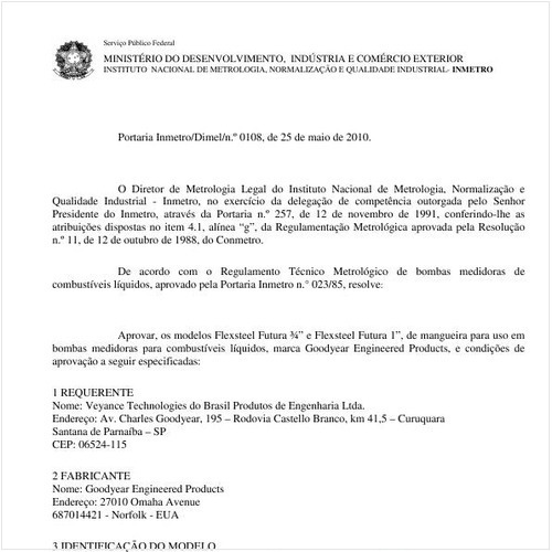 Portaria INMETRO/DIMEL 108:2010 - Situação: Revisto