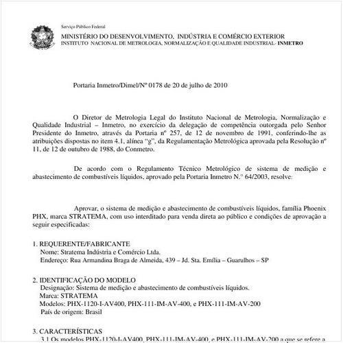 Portaria INMETRO/DIMEL 178:2010 - Situação: Revisto