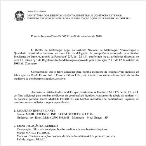 Portaria INMETRO/DIMEL 230:2010 - Situação: Revogado