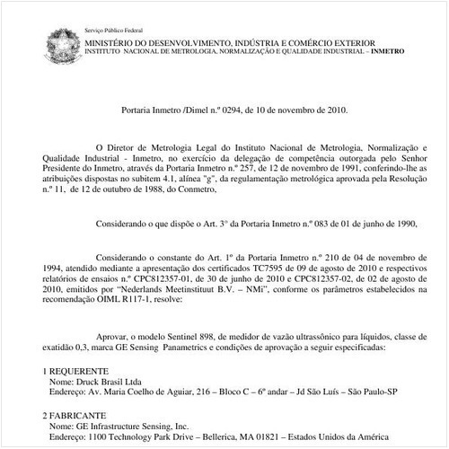 Portaria INMETRO/DIMEL 294:2010 - Situação: Revogado