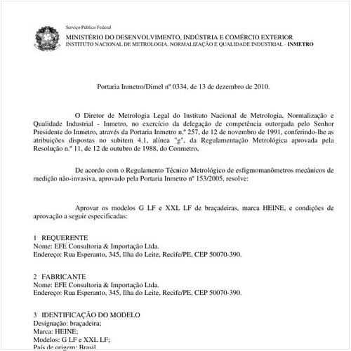 Portaria INMETRO/DIMEL 334:2010 - Situação: Em vigor