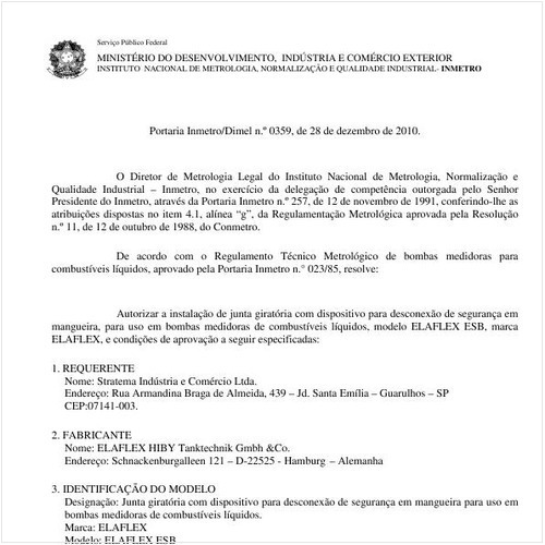 Portaria INMETRO/DIMEL 359:2010 - Situação: Revogado