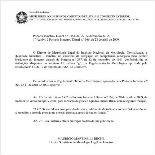 Portaria INMETRO/DIMEL 363:2010 - Situação: Revogado