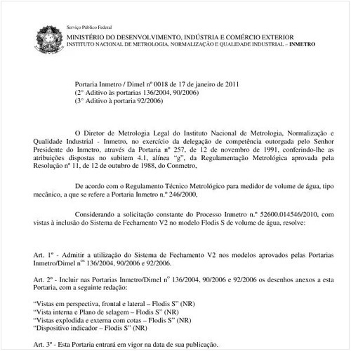Portaria INMETRO/DIMEL 18:2011 - Situação: Revogado