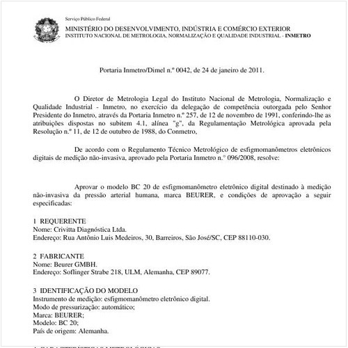 Portaria INMETRO/DIMEL 42:2011 - Situação: Em vigor