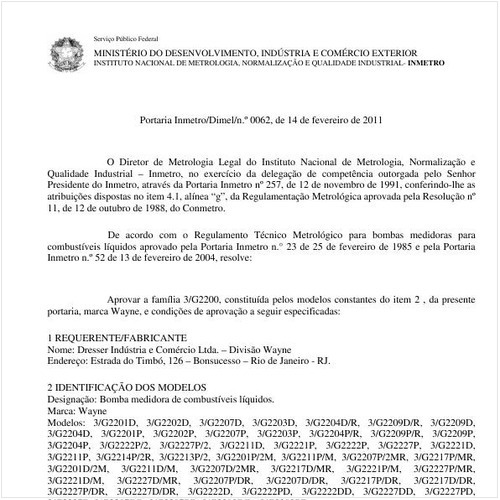 Portaria INMETRO/DIMEL 62:2011 - Situação: Revogado