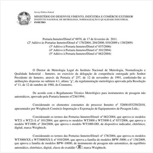 Portaria INMETRO/DIMEL 70:2011 - Situação: Revisto