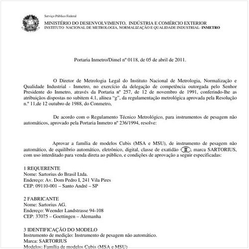 Portaria INMETRO/DIMEL 118:2011 - Situação: Revisto