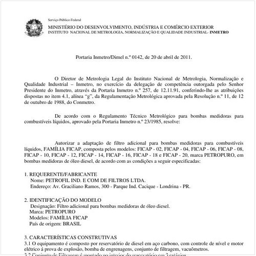 Portaria INMETRO/DIMEL 142:2011 - Situação: Revogado