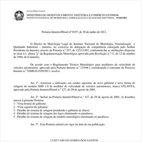 Portaria INMETRO/DIMEL 197:2011 - Situação: Em vigor