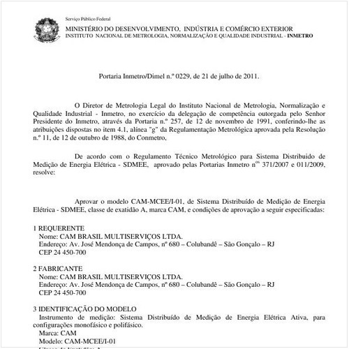 Portaria INMETRO/DIMEL 229:2011 - Situação: Revisto
