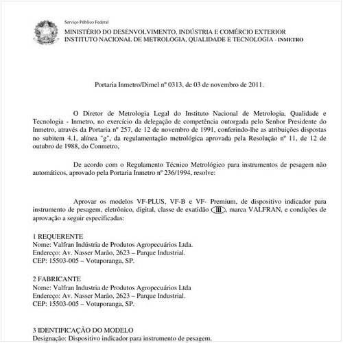 Portaria INMETRO/DIMEL 313:2011 - Situação: Revisto