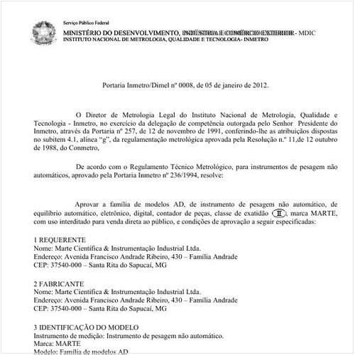 Portaria INMETRO/DIMEL 8:2012 - Situação: Revisto