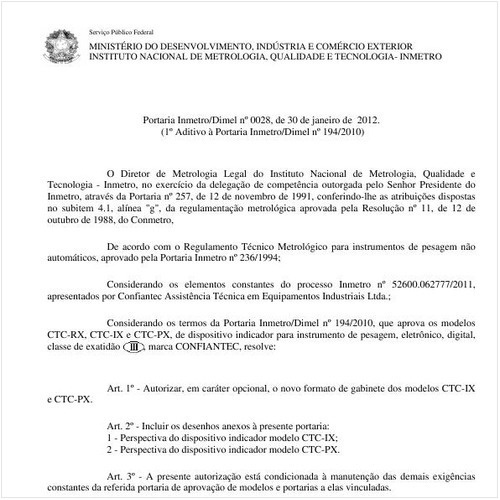Portaria INMETRO/DIMEL 28:2012 - Situação: Em vigor