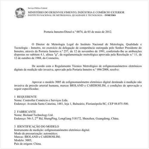Portaria INMETRO/DIMEL 74:2012 - Situação: Revisto