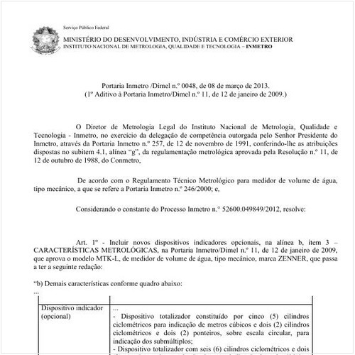 Portaria DIMEL/INMETRO 48:2013 - Situação: Em vigor
