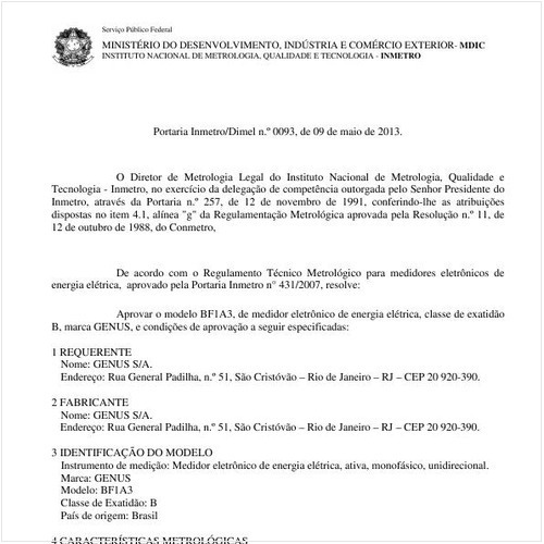 Portaria DIMEL/INMETRO 93:2013 - Situação: Prazo de validade expirado