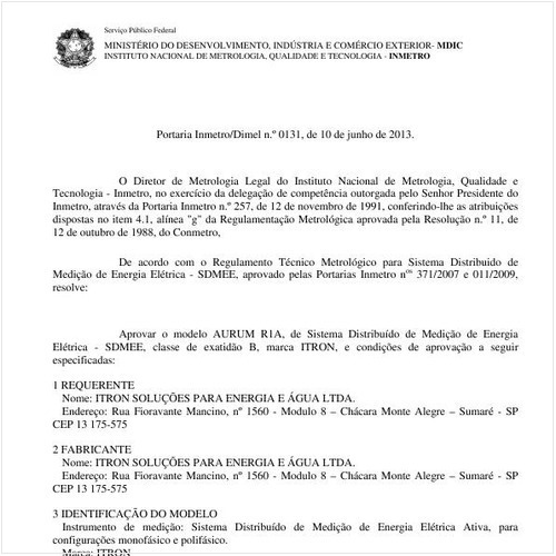 Portaria DIMEL/INMETRO 131:2013 - Situação: Revisto