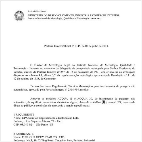Portaria DIMEL/INMETRO 145:2013 - Situação: Revisto