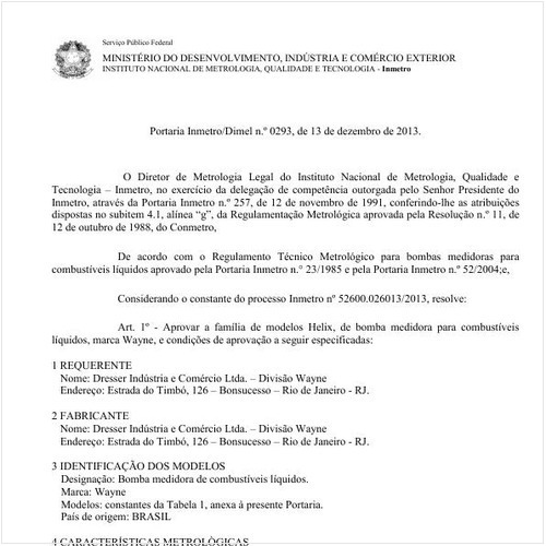 Portaria DIMEL/INMETRO 293:2013 - Situação: Revogado