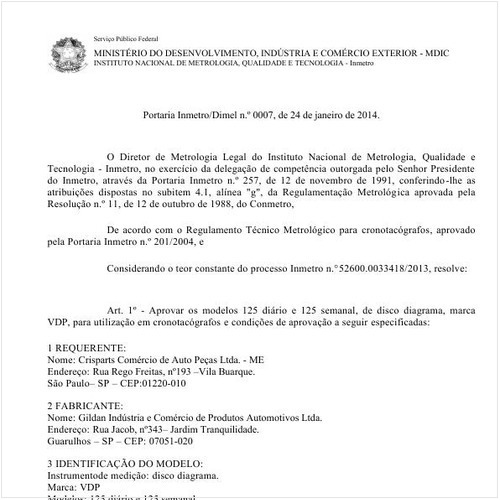 Portaria DIMEL/INMETRO 7:2014 - Situação: Em vigor