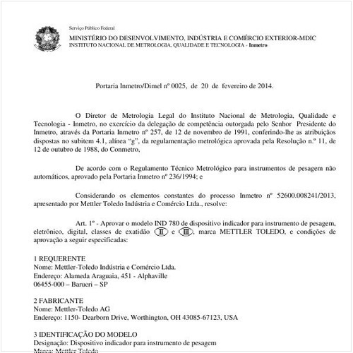 Portaria DIMEL/INMETRO 25:2014 - Situação: Revisto