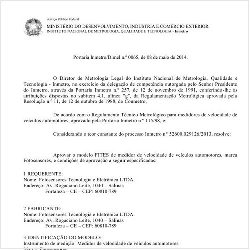 Portaria DIMEL/INMETRO 65:2014 - Situação: Revisto