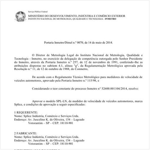 Portaria DIMEL/INMETRO 70:2014 - Situação: Em vigor